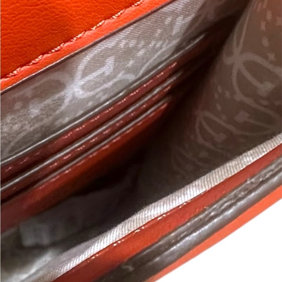 NWOT Sam Edelman Orange Leather Crossbody Bag - Picture 5 of 7